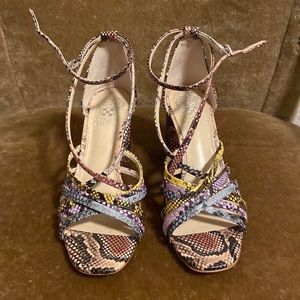 Excellent condition, snakeskin print Vince Camino heels.